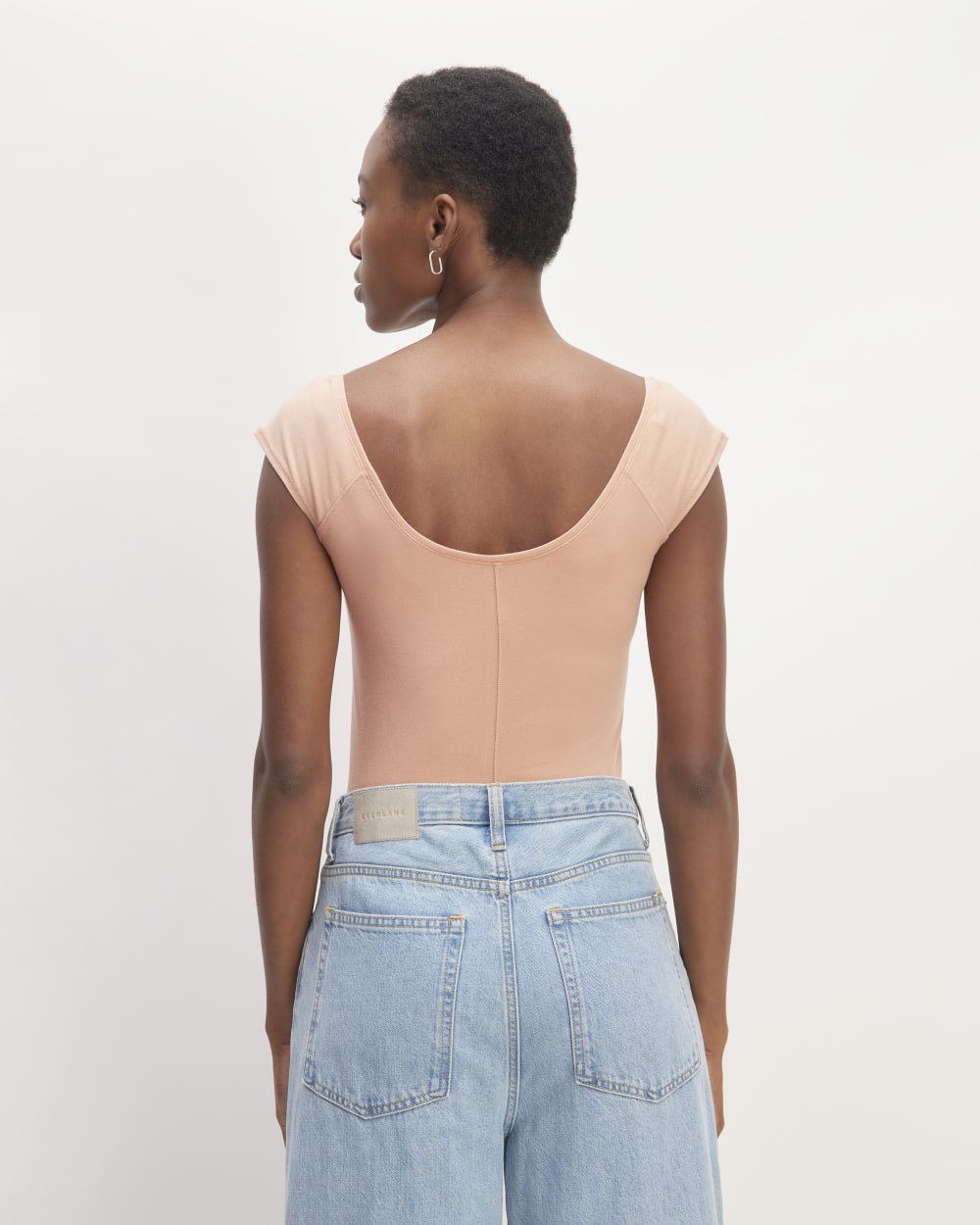 The Supima? Form Cap-Sleeve Tee | Blush Pink - Image 4