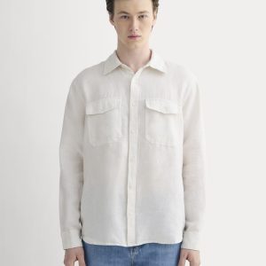 The Linen Utility Shirt | Natural Chambray