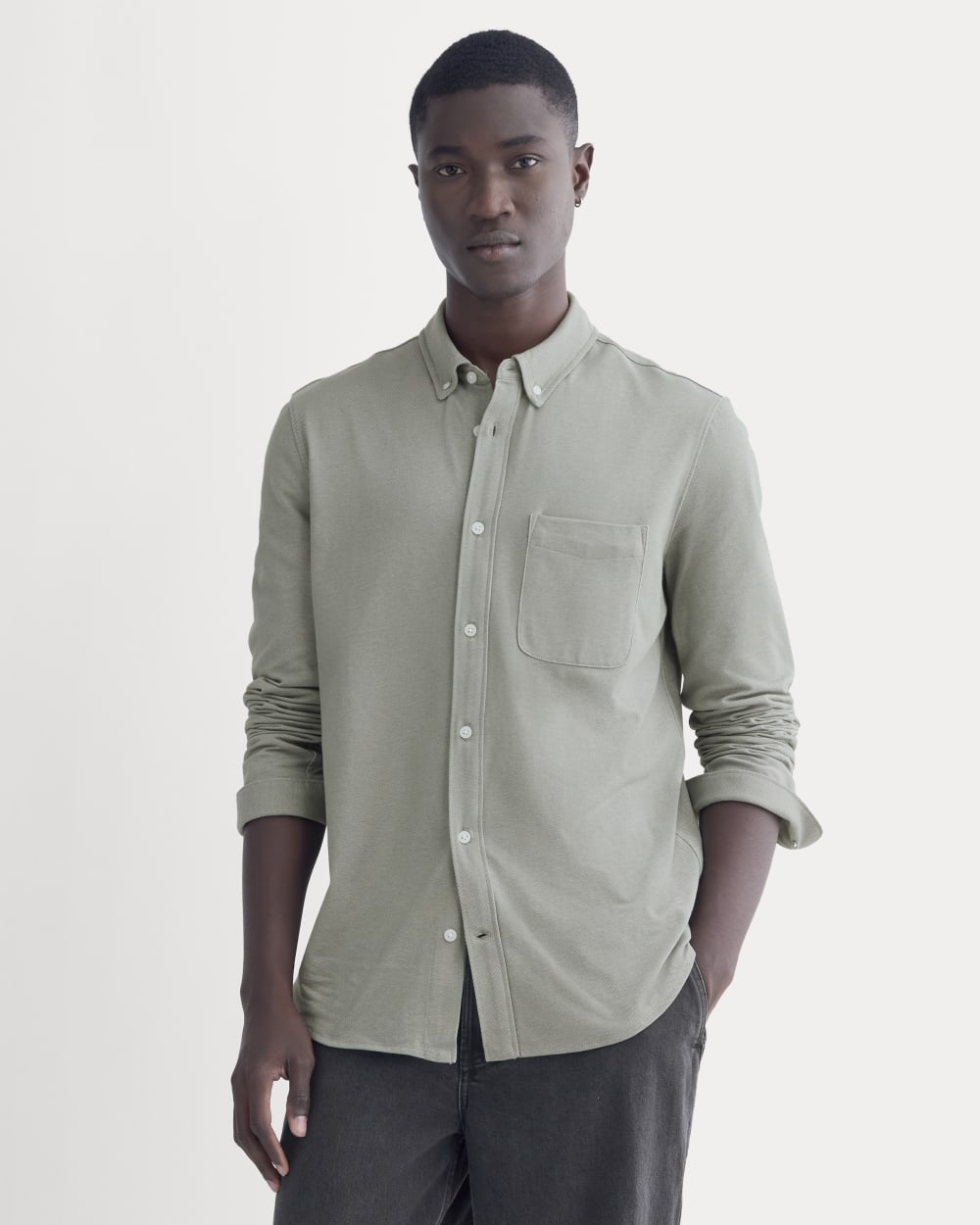 The Startup Shirt | Chambray Deep Lichen Green