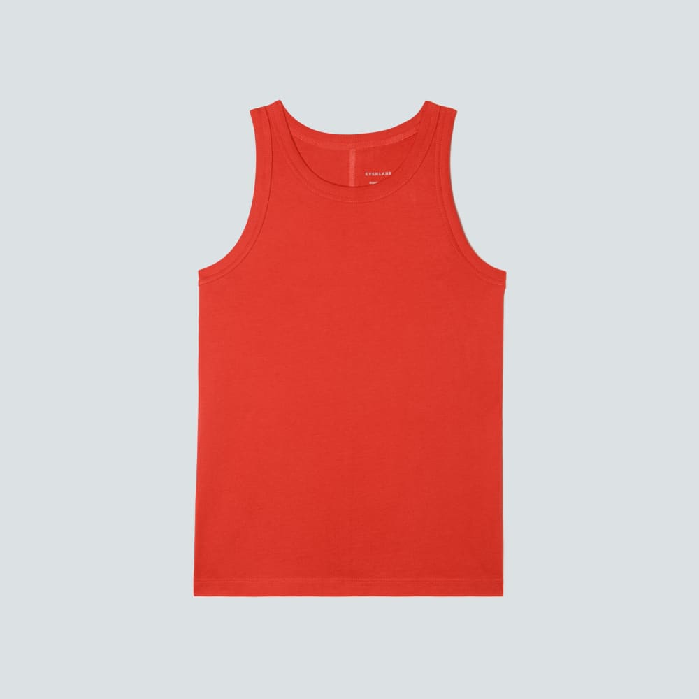 The Tank in Essential Cotton | Red Orange
