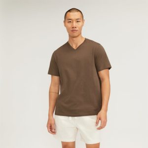 The Essential Organic V-Neck Tee | Cocoa