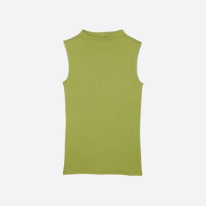 The Pima Micro-Rib Funnel-Neck Tank | Pepper
