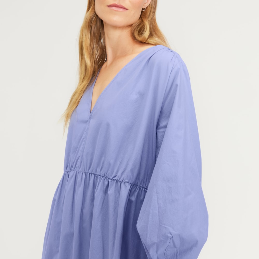The Poplin Tiered Dress | Cornflower Blue - Image 4