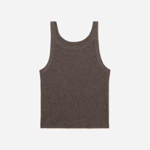 The Pima Micro-Rib Short Tank | Heathered Fatigue