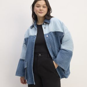 The Everlane x Marques' Almeida Denim Patchwork Jacket | Diamond Blue