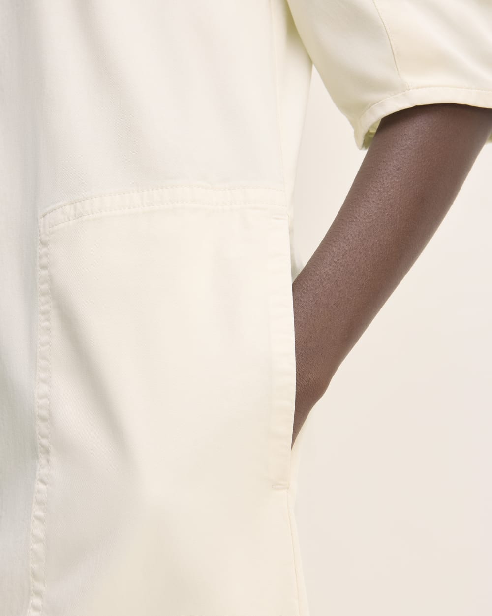 The Short-Sleeve Puff Midi Dress | Bone - Image 5