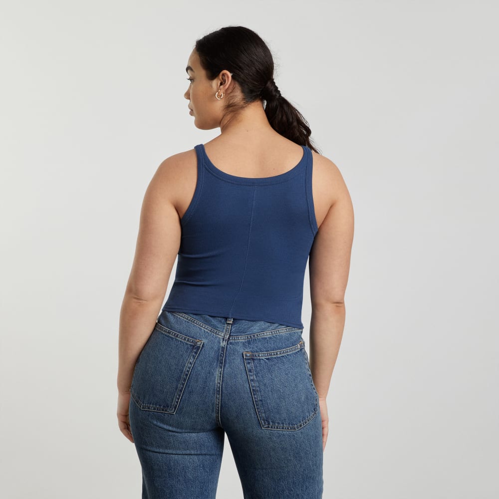 The Pima Micro-Rib Short Tank | Dark Royal - Image 3