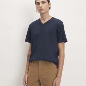 The Organic Cotton V-Neck Tee | Deep Navy