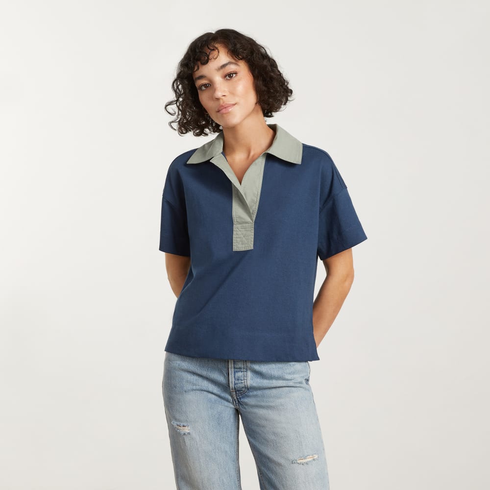 The Retro Jersey Polo | Atlantic / Smoke - Image 2