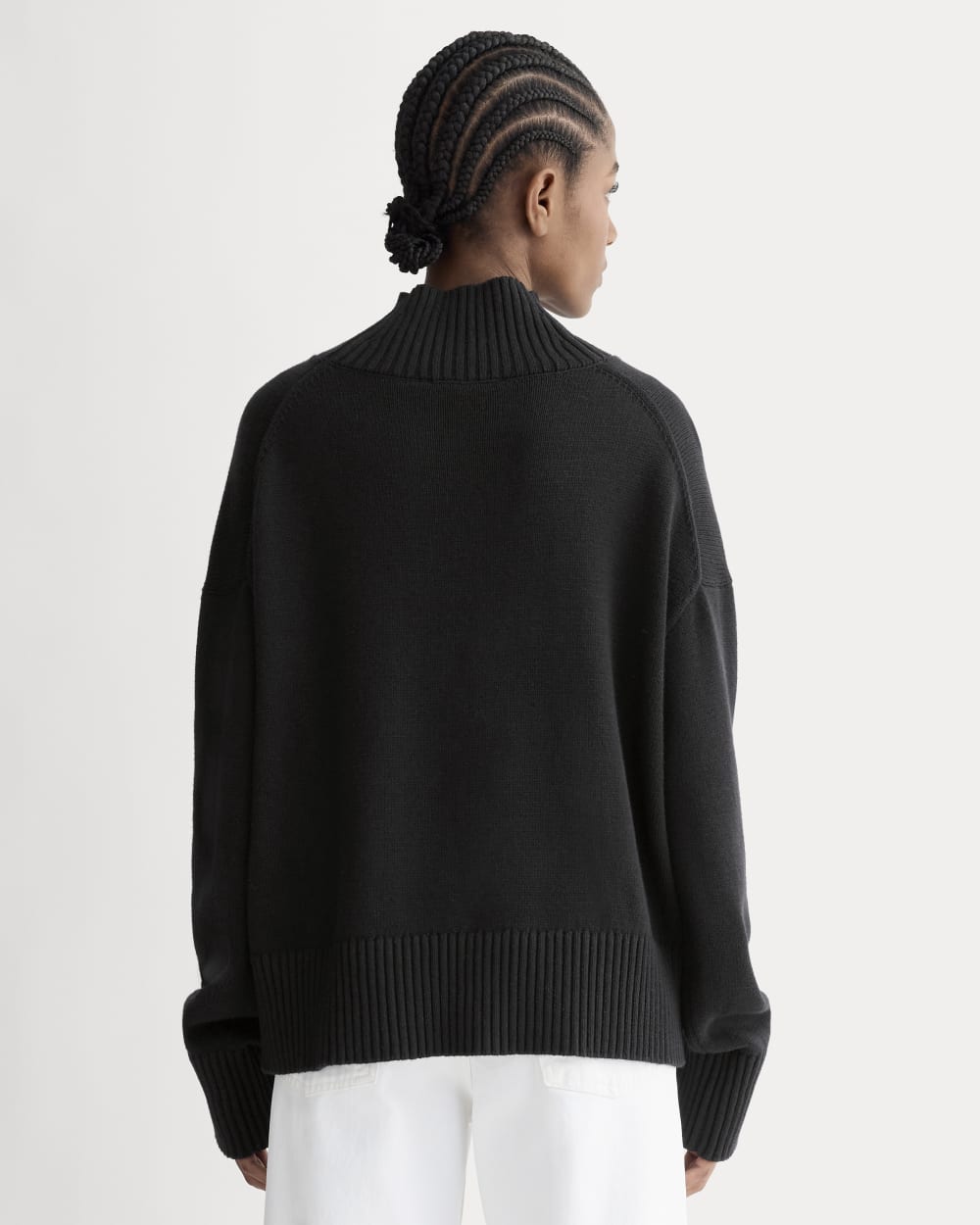 The Boxy Turtleneck in Everyday Cotton | Black - Image 5