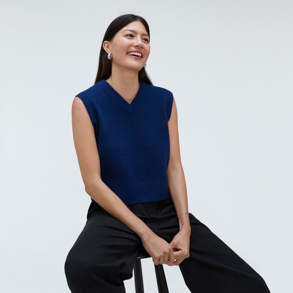 The Cashmere Vest | Bright Navy - Image 5