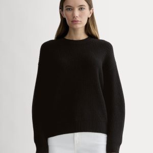 The Cocoon Crew in Wool Cashmere | Black
