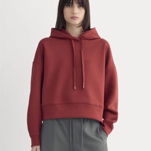 Cropped Luxe Fleece Hoodie | Merlot