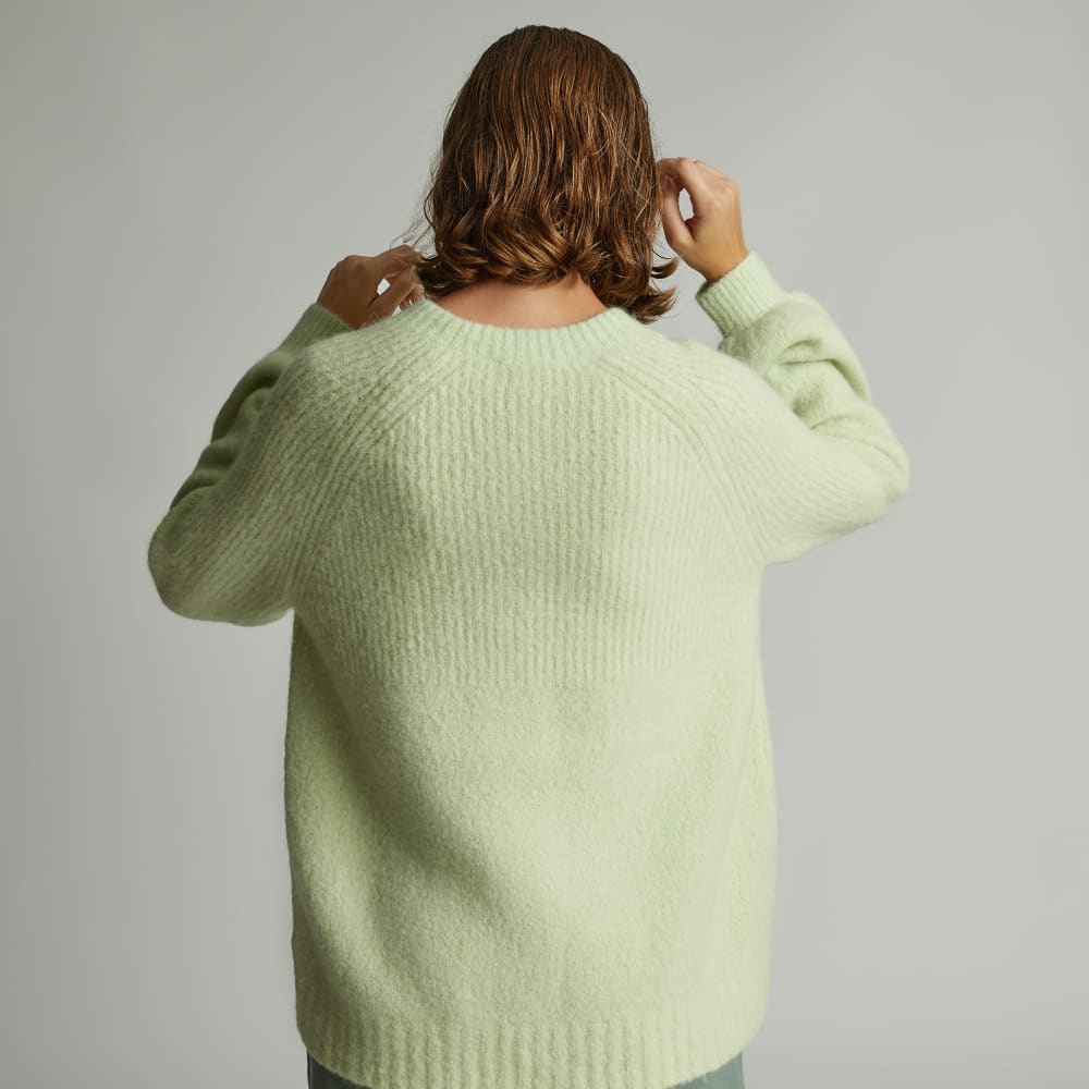 The SuperFuzz Alpaca Oversized Crew | Seafoam Green - Image 3