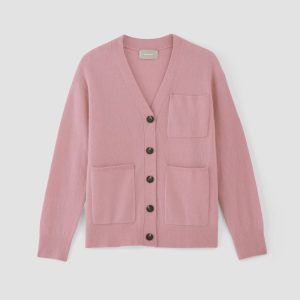 The Cozy-Stretch Relaxed Cardigan | Pink Peony