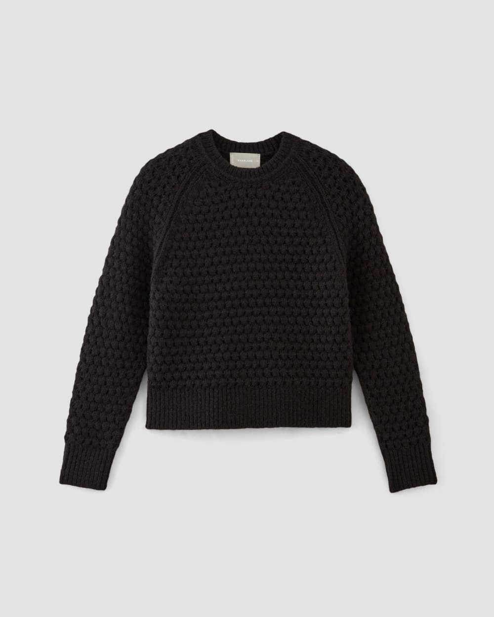 The Cloud Oversized Textured Crew | Black - Image 2