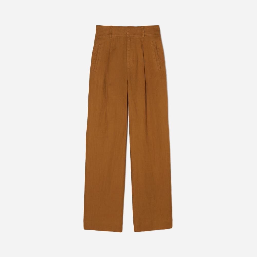 The Linen Way-High® Drape Pant | Tawny Brown