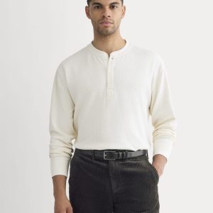 Thermal Henley in Cozy Waffle | Bone