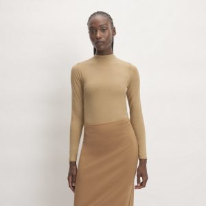 The Supima? Form Funnel Neck Tee | Tiger's Eye