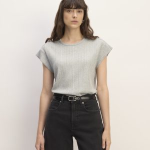 The Rib Muscle Tee | Heathered Grey