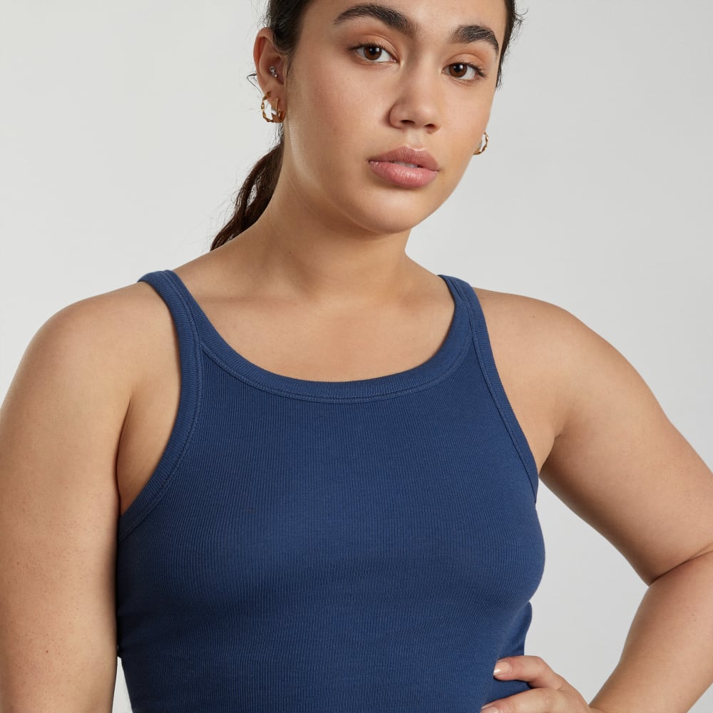 The Pima Micro-Rib Short Tank | Dark Royal - Image 5