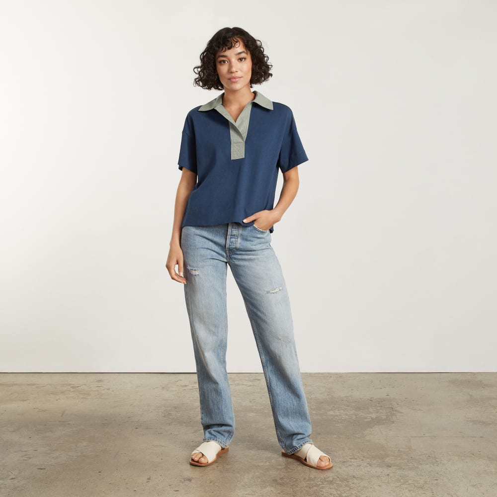 The Retro Jersey Polo | Atlantic / Smoke - Image 5