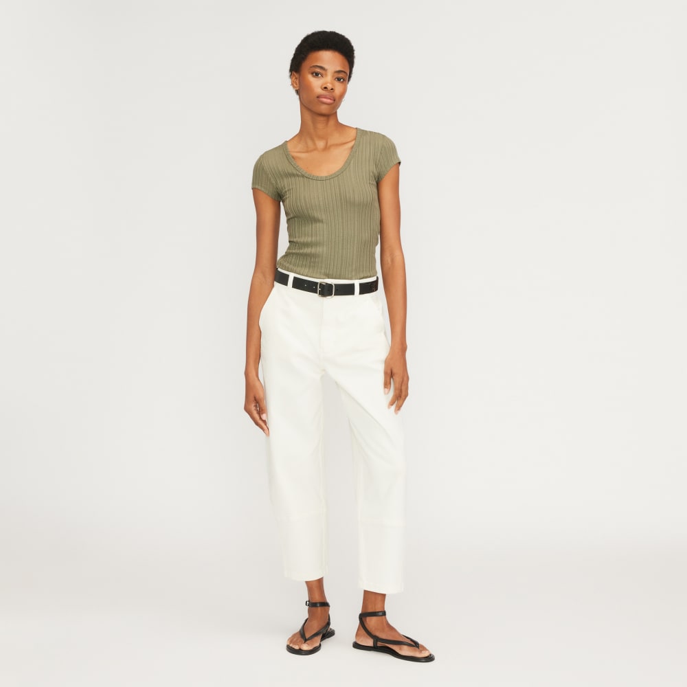 The Rib Soft Knit Scoop-Neck Tee | Kalamata - Image 5