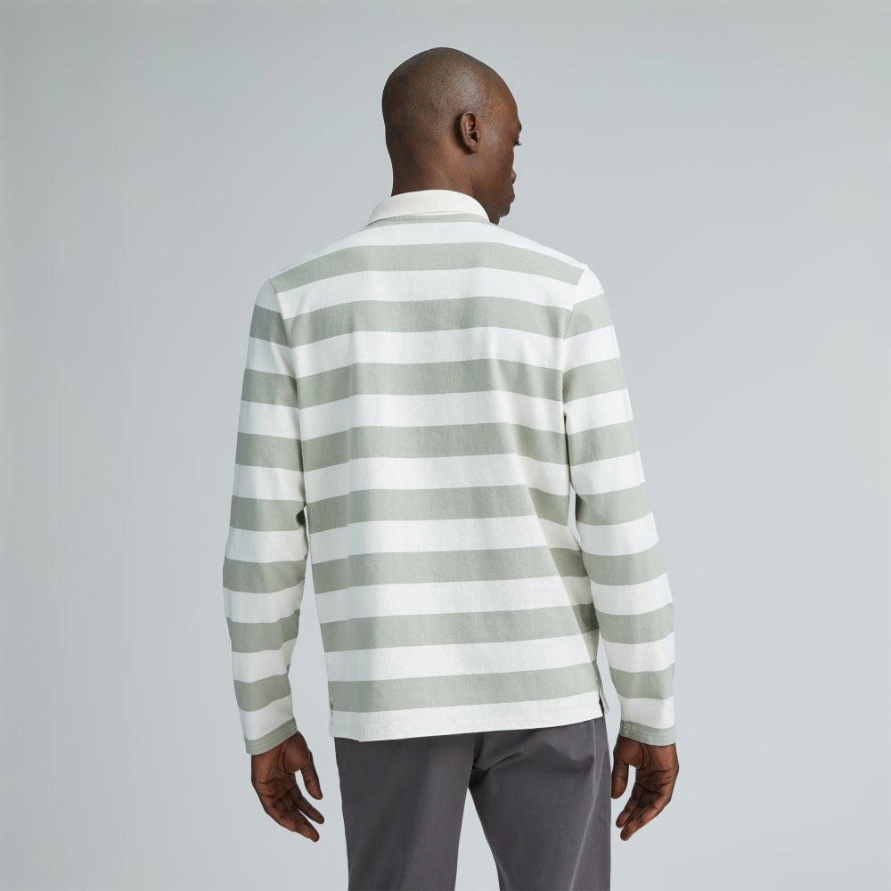 The Premium-Weight Rugby Shirt | Seagrass / Canvas Tan - Image 3