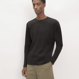 The Waffle Long-Sleeve Crew | Black