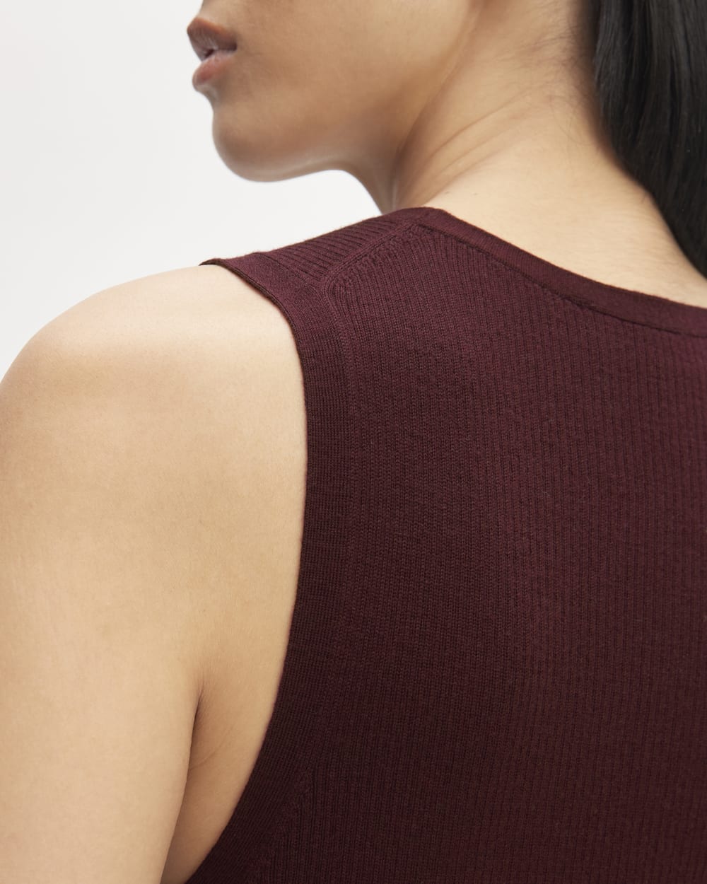 The Tank in Ultrasoft Merino | Burgundy - Image 5