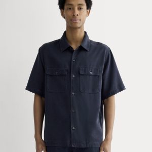 The Relaxed Utility Shirt in Buttersoft | Navy