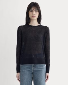 The Air Alpaca? Relaxed Crew Top | Black