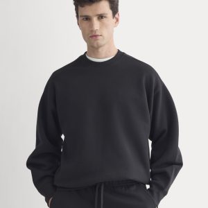 Luxe Fleece Crew Pullover |  Black