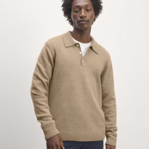 The Classic Polo in Luxe Merino | Oat Melange