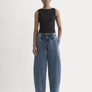 The Drawstring Baggy Jean | Mid Indigo
