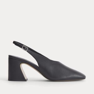 Curved Slingback Heel | Black