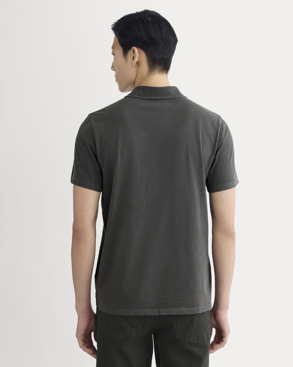The Essential Organic Garment-Dyed Polo | Black - Image 5