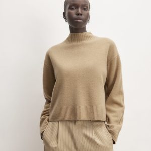 The Good Merino Wool Mockneck Sweater | Light Camel