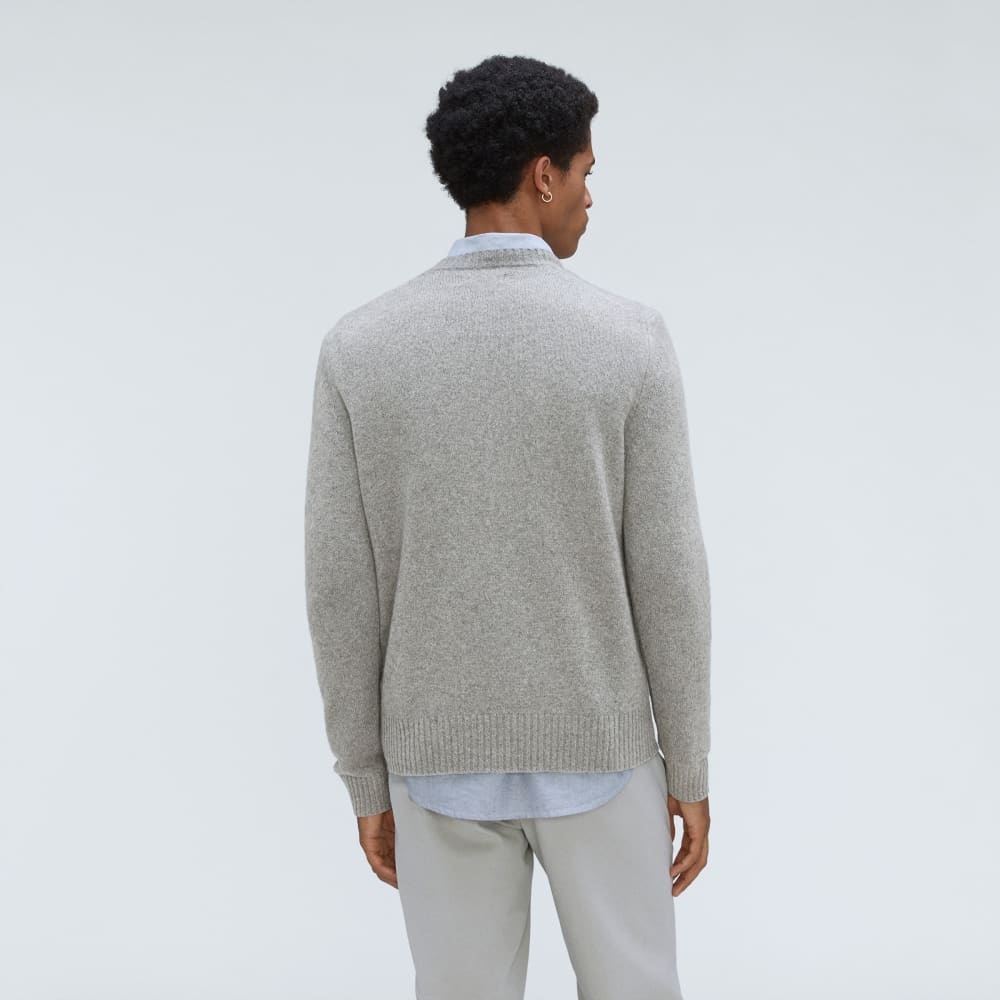 The Merino-Blend Crewneck Sweater | Heathered Grey - Image 3