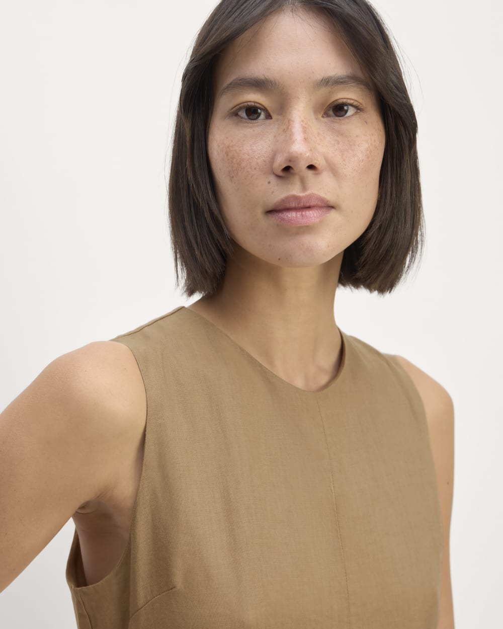 The Linen Belted Midi Dress | Tiger's Eye - Image 4