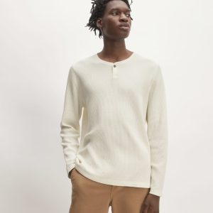 The Waffle Long-Sleeve Henley | Bone