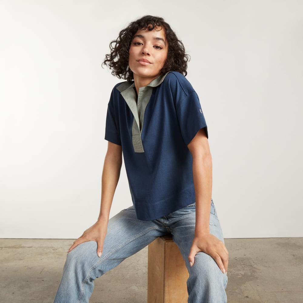 The Retro Jersey Polo | Atlantic / Smoke - Image 6