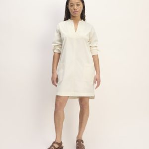 The Long-Sleeve Utility Mini Dress | Bone