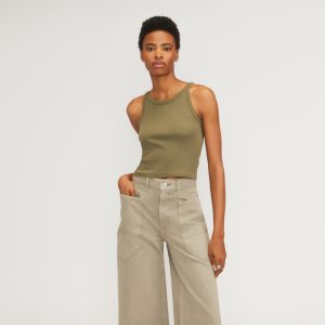The Supima? Micro-Rib Cropped Tank | Kalamata