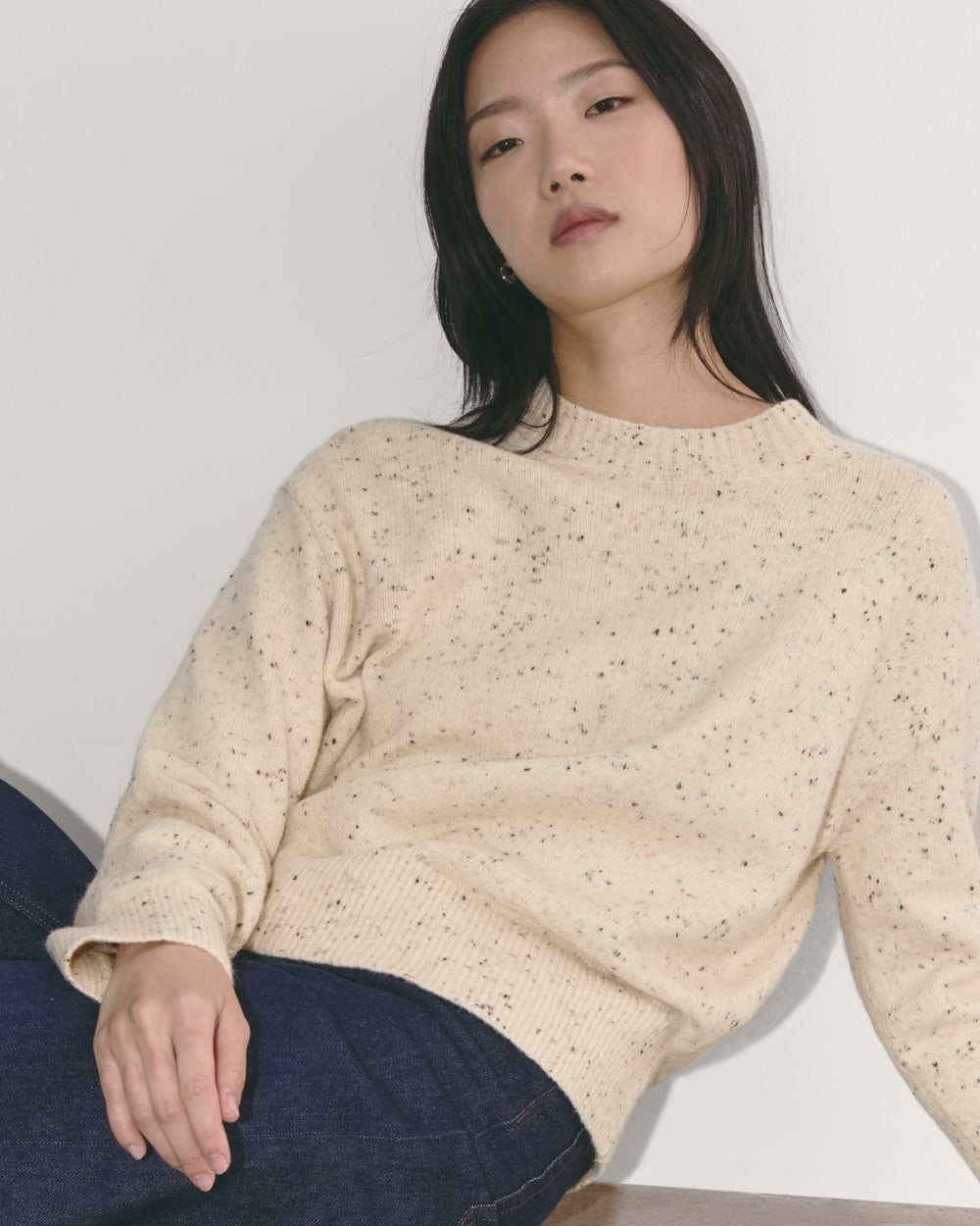 The Cocoon Crew in Plush Cotton | Cream Confetti - Image 3