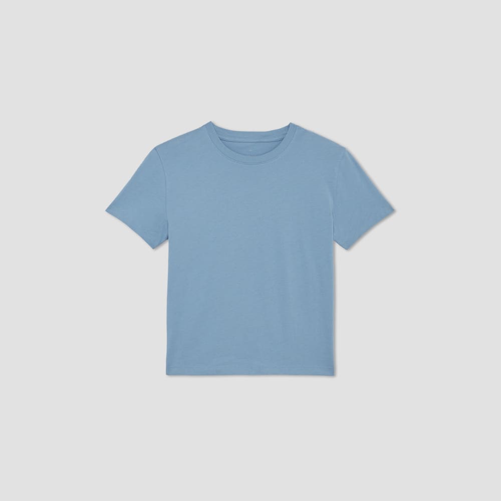The Box-Cut Tee in Essential Cotton | Heritage Blue | No Pocket - Image 2
