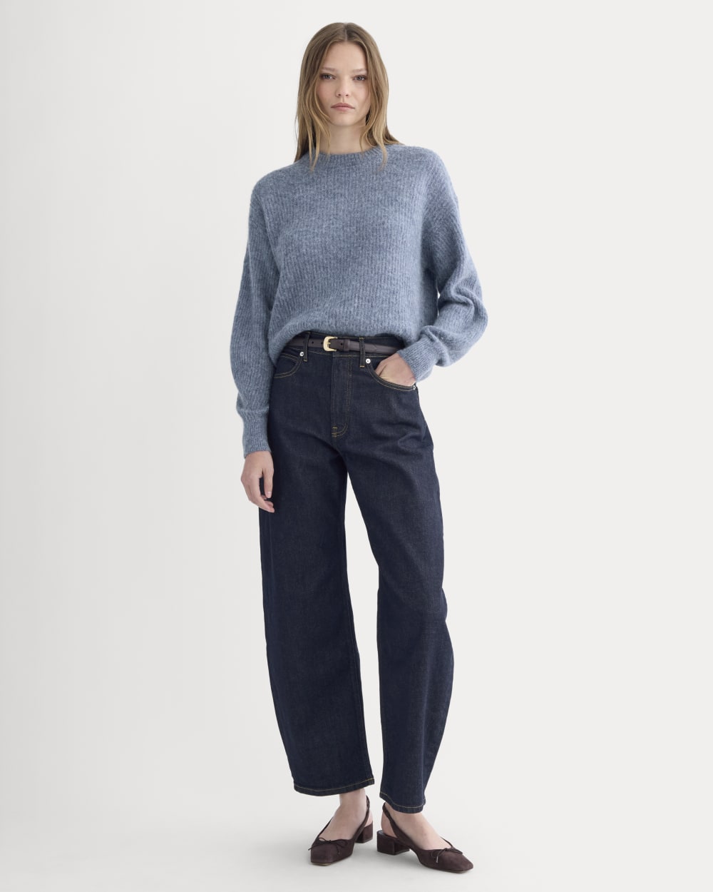 The Cocoon Crew in Alpaca | Heather Sage Blue - Image 3