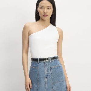 The Form One-Shoulder Tank | White