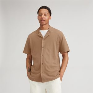 The Pique Short-Sleeve Shirt | Toasted Coconut