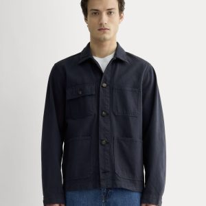 The Denim Utility Jacket | Garment-Dyed Navy